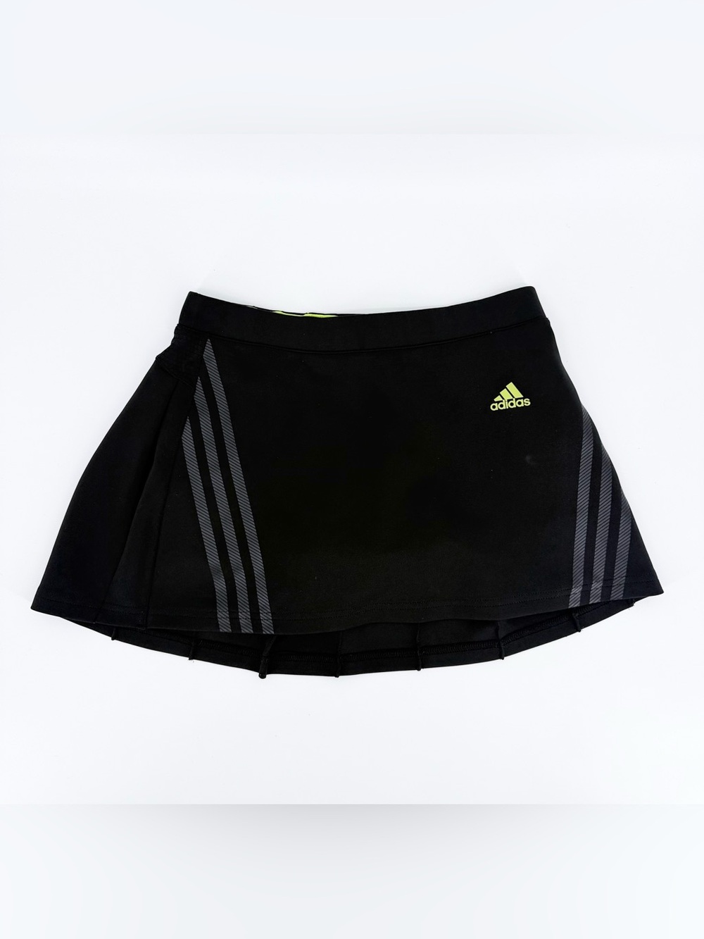 Adidas Supernova Climacool Pleated Running Skort Black Neon Green S